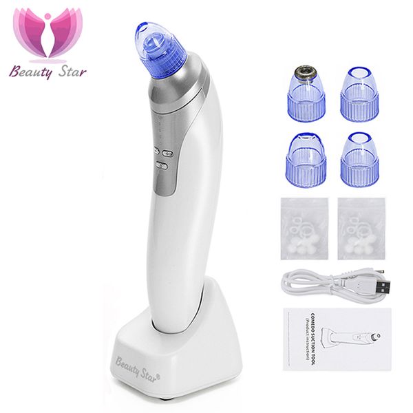 

beauty star vacuum blackhead remover facial vacuum suction pore cleaner pimple comedo removal microdermabrasion face cleaning