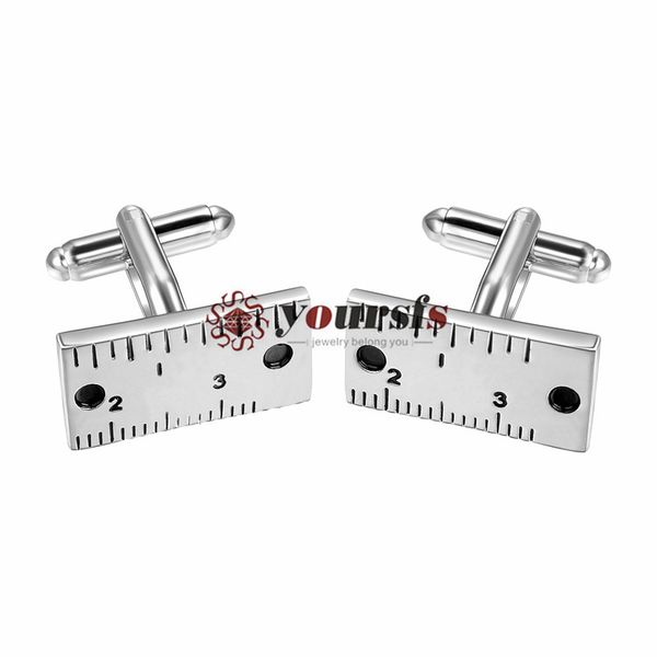 

yoursfs mens personalised silver cuff unique jewelry mens cufflinks anniversary present math ruler cufflinks