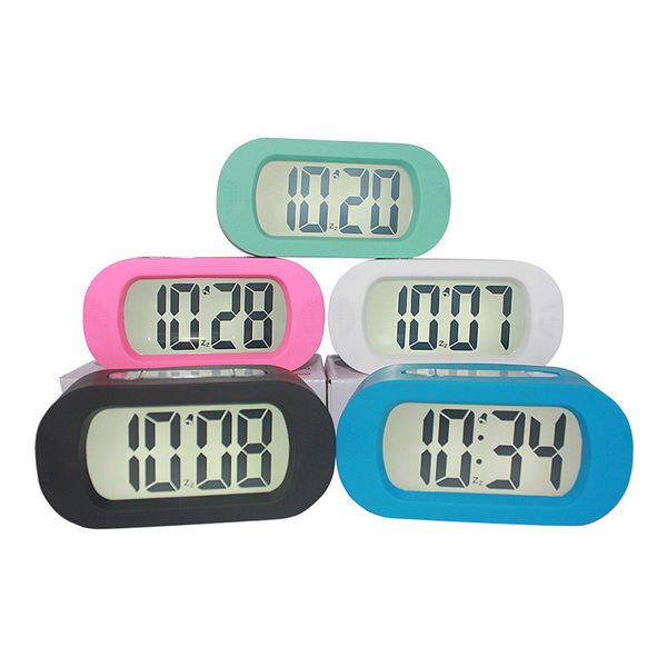 

didihou travel alarm clock with snooze backlight display sound alarm bedside creative silicone shockproof mute electronic clocks