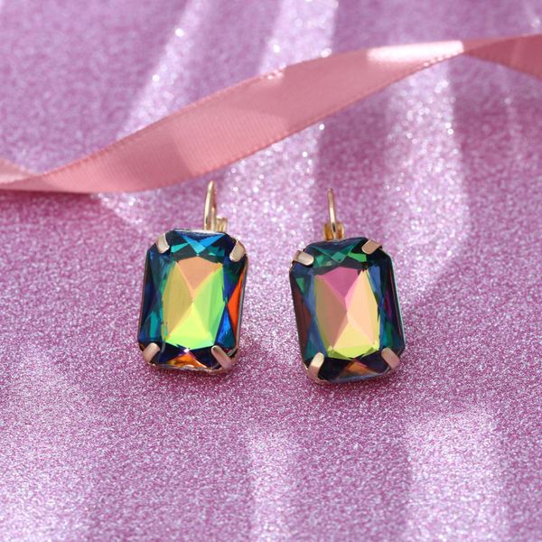 

zoshi brand new design fashion charm austrian crystal drop earrings geometric round shiny rhinestone big earring jewelry women, Silver