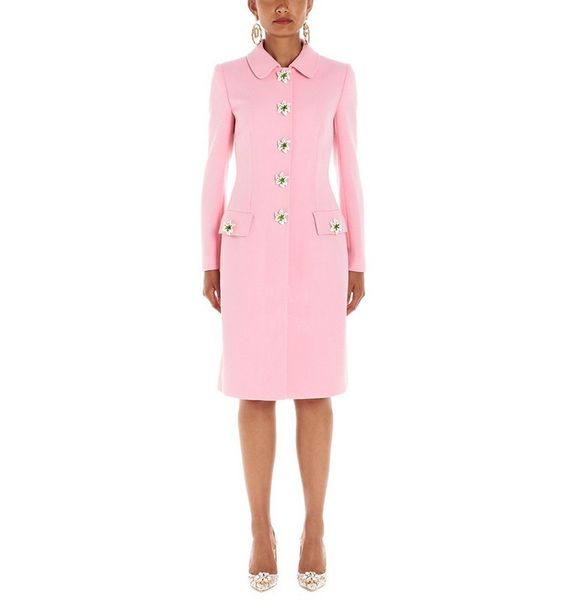 

women elegant sim fit coat 2019 autumn brand design pink trench coat chic women's a946, Tan;black