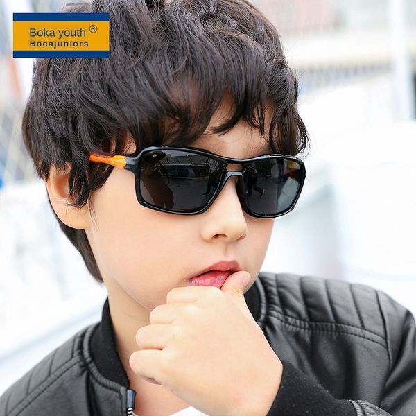 

children's polarized silicone sun sun silicone sun soft baby sunscreen sunglasses personalized fashion boys' and girls' glass, Blue
