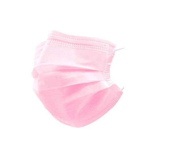 

in stock face mask face mask pink 3 layer ear loop mouth masks including melted spray cloth withrtificate pieces per english bag n05