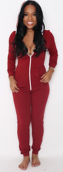 

womens jumpsuits 2020 new women solid color roppers with hooded and zipper fashion wommens casual full length jumpsuit clothes, Black;white