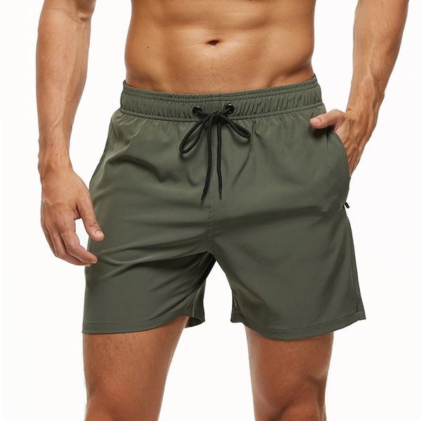 

men sports shorts swim briefs swimwear trunks surf boardshorts running short bermuda swimsuit beach shorts with zipper pockets