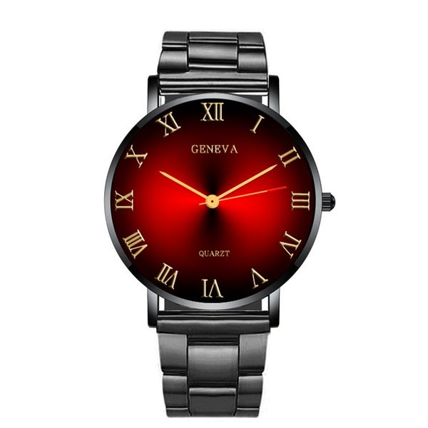 

50pcs/lot fashion mens roma intercolor double colours dial black business alloy quartz watches new male casual watches, Slivery;brown