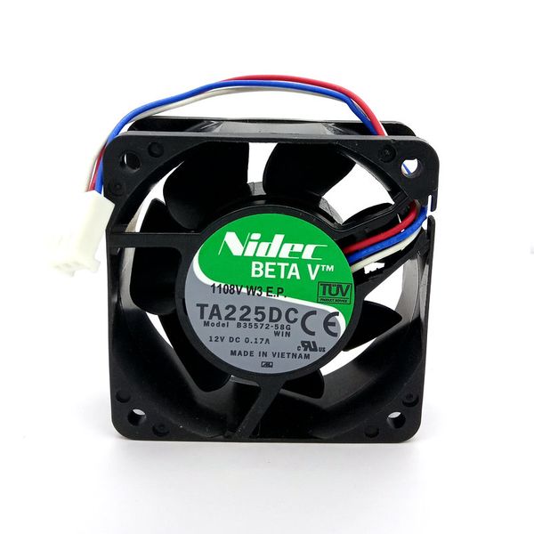 

new original nidec ta225dc b35572-58g win 60x60x25mm dc12v 0.17a 3liens comouter cooling fan