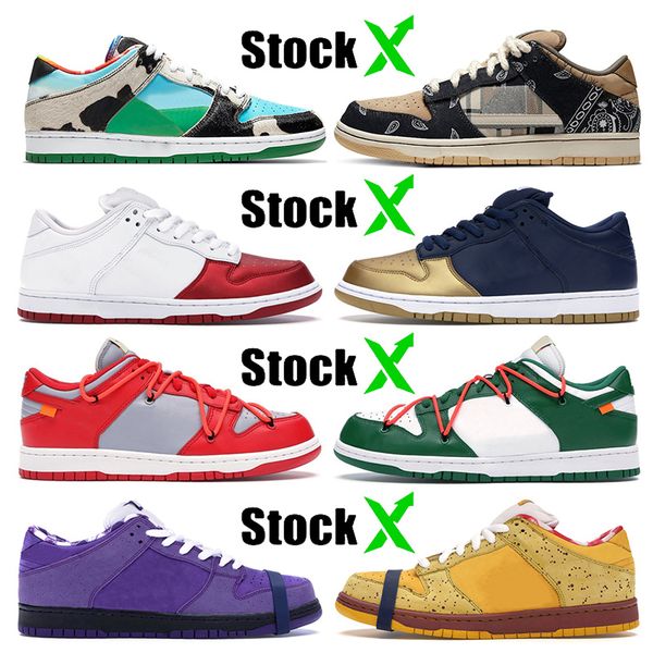

stock x 2020 dunk shoes ben jerrys chunky dunky travis scott womens mens running shoes sup white red navy blue green skateboard sneakers