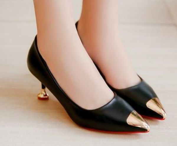 

2019 women's shoes in spring and autumn with new style high heel fine heel pointed end #179, Black