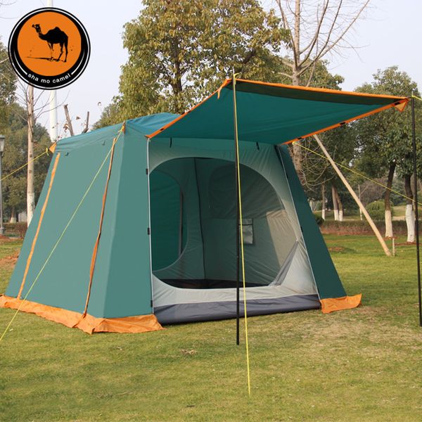 

ultralarge 4-6 person double layer waterproof windproof camping tent large gazebo sun shelter carpas de camping