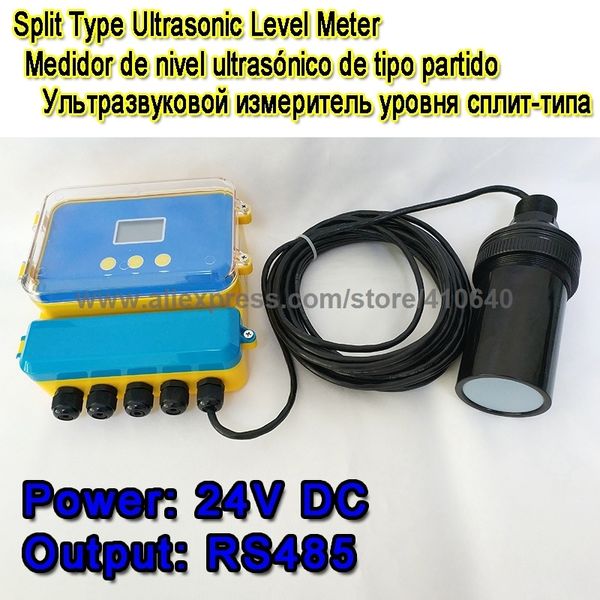 Misuratore di livello dell'acqua ad ultrasuoni a doppia uscita RS485 da 4 a 20 mA, portata di 15 metri, con display LCD, sensore ad ultrasuoni di alimentazione a 24 V CC