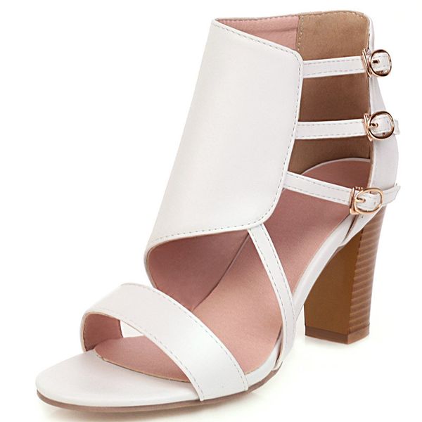 

pgxxzlx roman women's sandals fashion high cool boots large open toe thick heel high heels women's shoes 2020 summer, Black