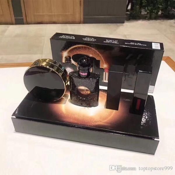 

Духи макияж набор из 4 женщин духи спрей воды длительный матовая помада увлажняющ