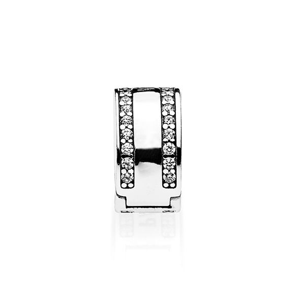 

wholesale- fashion charm silicone clip for pandora 925 sterling silver temperament bracelet accessories with original box, Bronze;silver