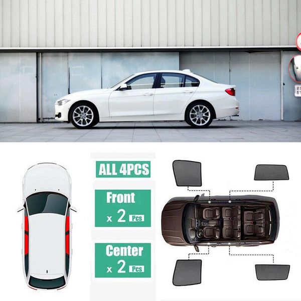 

4pcs windows sun shade uv protection ray blocking mesh visor for bmw 3 series