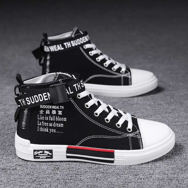 

new black and white men's high-canvas shoes and board shoes