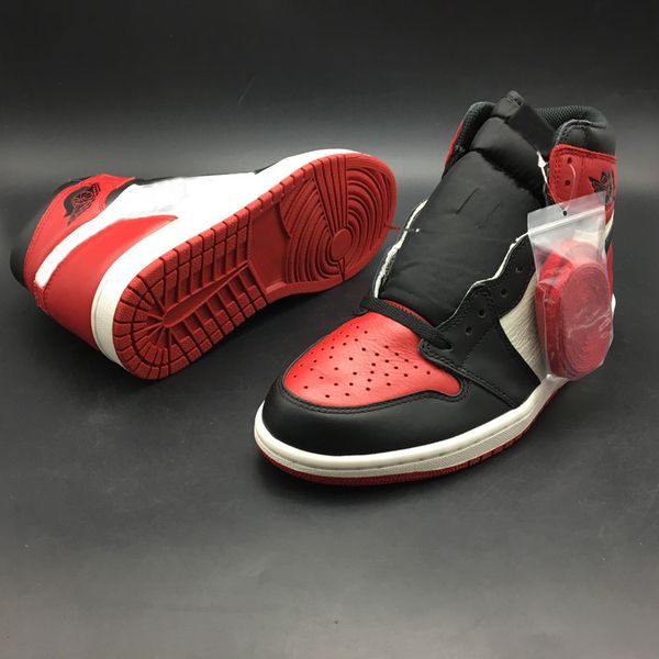 

Luxury Sport Shoes 1s High OG Bred Toe Basketball Shoes for Men 2019 Sneakers Most Popular Trainers Size 40-45
