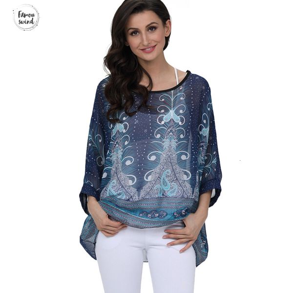 

женщины блузка рубашка плюс размер 4xl 5xl 6xl batwing рукава шифон топы цветочные печати повседневный блузы blusas, White