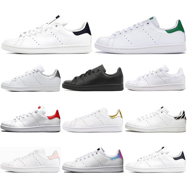

with socks 2020 smith men women flats sneakers green black navy red green rainbow stan mens fashion leather shoes outdoor casual walking