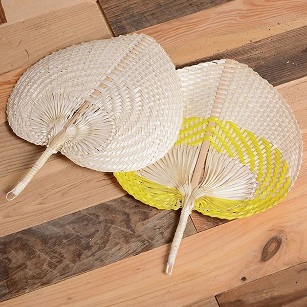 

palm leaves fans handmade wicker palm hand fan traditional chinese craft wedding favor party gifts