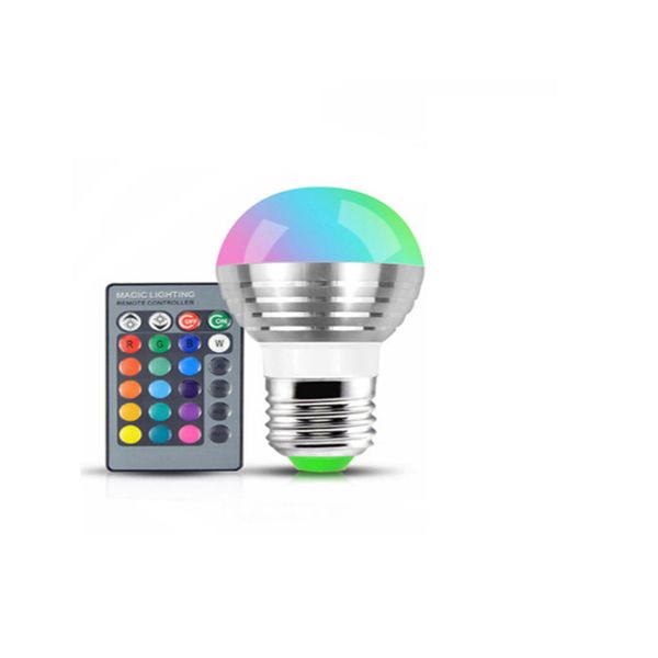 

дешевле LED 3W RGB шар лампы 16 цветов RGB лампа Алюминиевый 85-265 беспроводной пульт дист