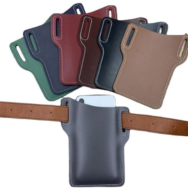 

mobile phone carrier belt pouch men pu leather loop holster case belts waist bag