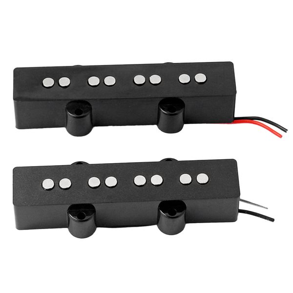

2pcs 4 strings electric bass dual coils pickups set black luthier supply
