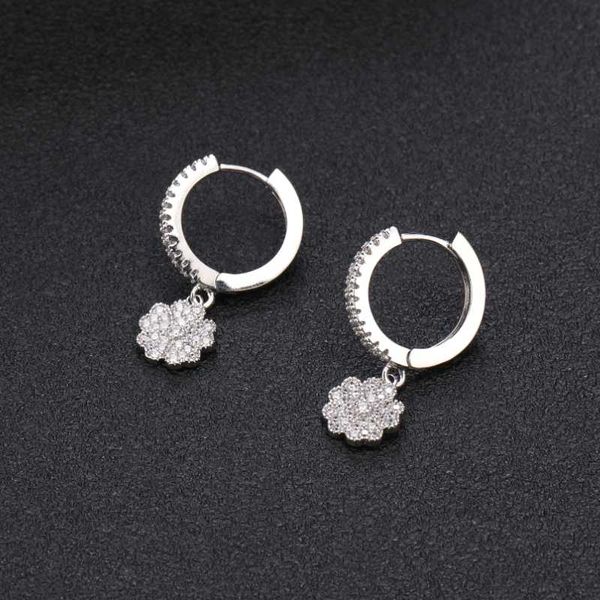 

trndy cubic zirconia crystal leaf drop earrings fashion charm small plant earrings for women girls jewelry 2020, Golden;silver