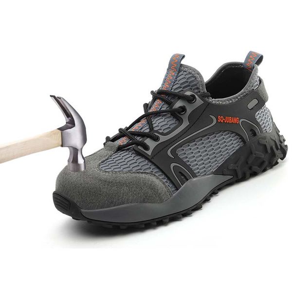 

indestructible outdoor shoes men and women steel toe air safety boots puncture-proof work sneakers breathable shoes dropshipping