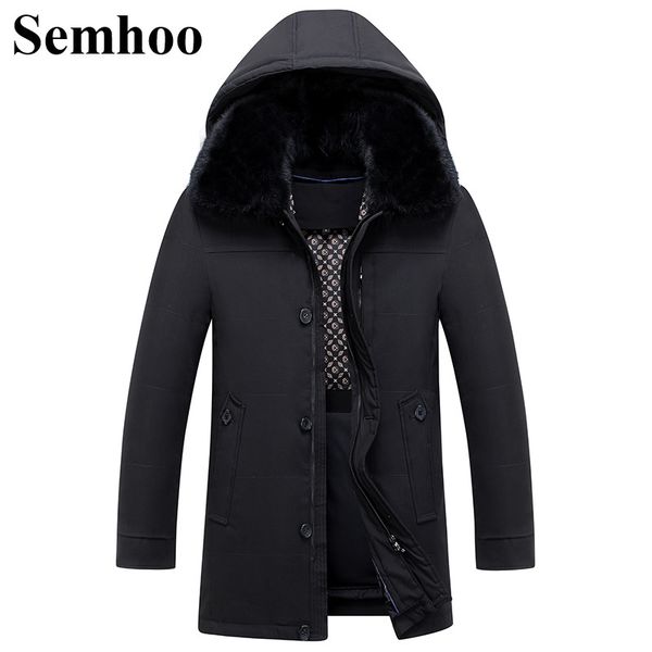 

men's down & parkas 2021 winter jacket detachable liner cap thick warm white duck coat m---4xl, Black
