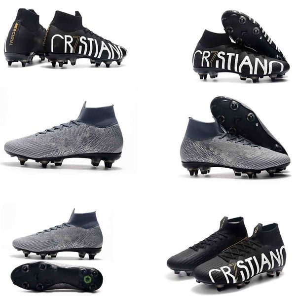 

mercurial superfly vi 360 elite sg ac39-45 cr7 ronaldo neymar njr mens women boys high ankle soccer shoes football boots cleats