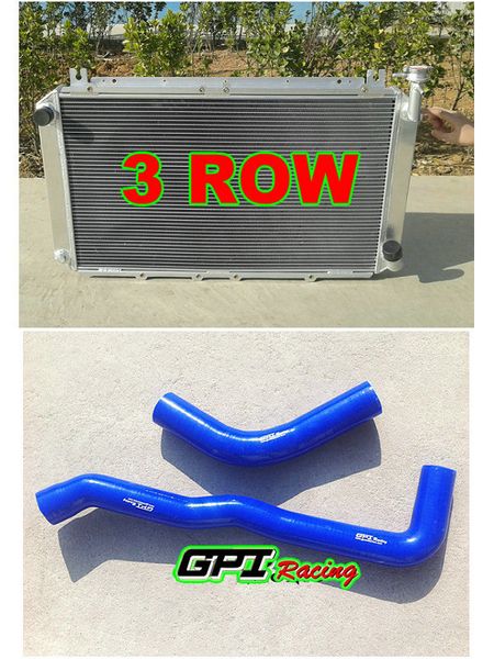 

3rows gpi new 3 row 52mm aluminum radiator + hose for gq y60 4.2l petrol mt 1987-1997