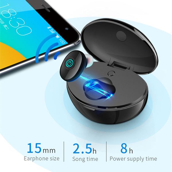 

new tws mini earphone wireless bluetooth headset earbud stereo noise canceling headphones with charging box for iphone xiaomi pk i8s i9