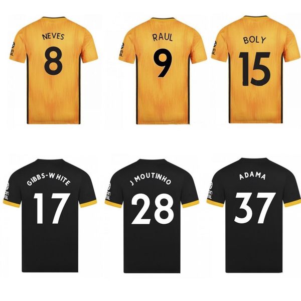 

2019 2020 волки дети комплекты футбол Джерси NEVES РАУЛЬ COSTA Saiss ADAMA Camisetas де Futbol дом далек