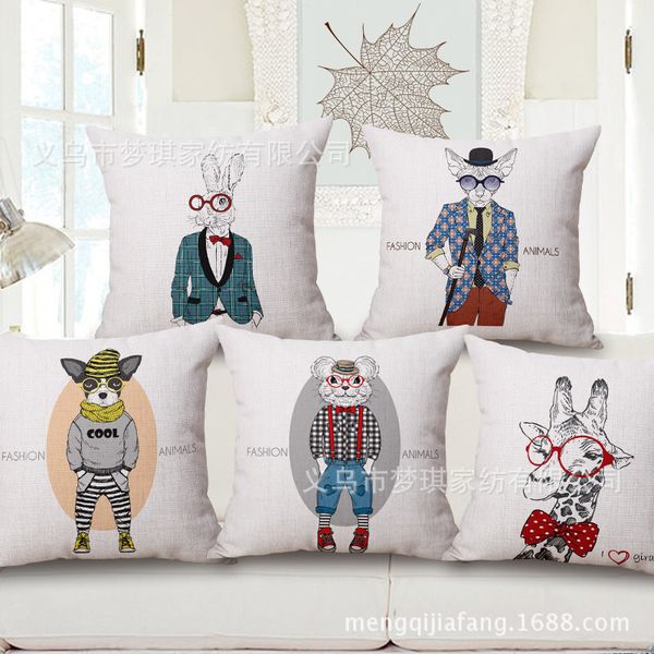 

cartoon portrait pillow cotton cushion customized logo customize