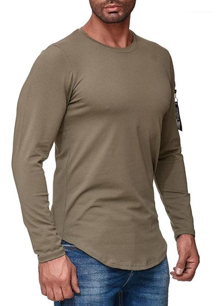 

long sleeved street fashion harajuku o-neck clothes mens autumn designer new t shirts, White;black