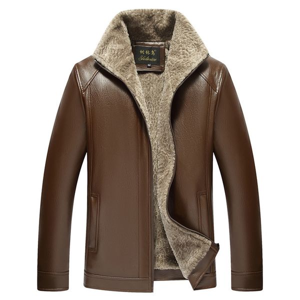 

new autumn winter motorcycle leather jacket men windbreaker pu jackets male outwear warm pu baseball jackets size m-4xl, Black