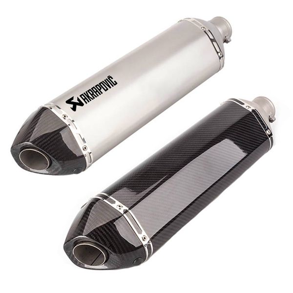 

51mm akrapovic motorcycle exhaust pipe muffler long hexagonal exhaust long round carbon fiber large hexagon tmax530