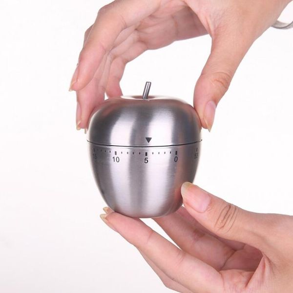 

100% mechanical egg kitchen 60 minutes stainless steel timer cooking timer alarm kitchen tools kitchen gadgets countdown bell