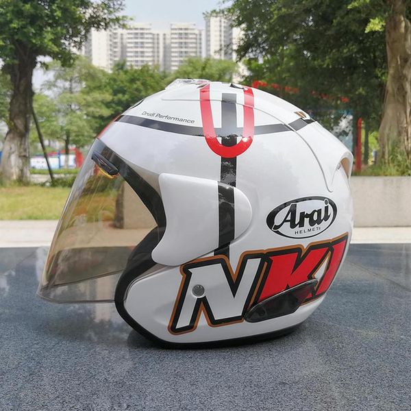 

arai 3/4 helmet motorcycle helmet half open face casque motocross size: s m l xl xxl