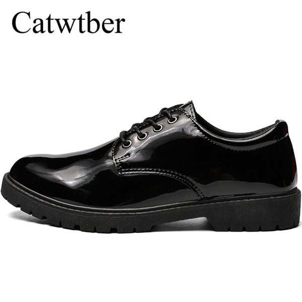 

catwtber newly men's quality pu leather dress shoes zapatos de hombre loafers pointy black shoes breathable formal wedding