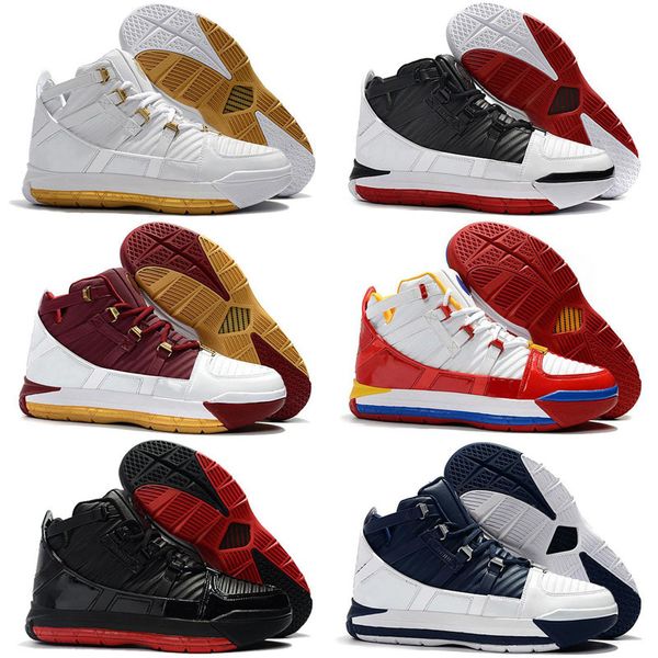 

высокий qaulitys леброн 3 главная мужчины дети баскетбол обувь джеймс 3 белый navy superbron увеличить чтк мужские спортивные кроссовки, Black