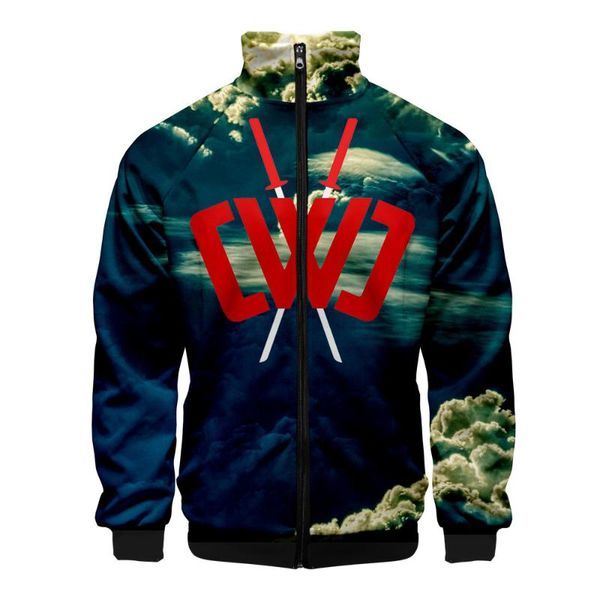 

chad wild clay 3d stand collar zipper jacket women/men long sleeve jackets harajuku 2020 trendy streetwear clothes, Black;brown