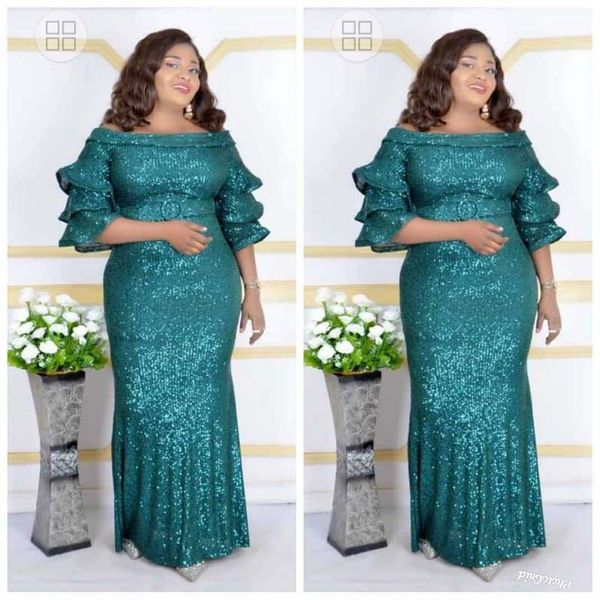 

sequins party evening dress africa clothing women temperament elastic fishtail bodycon long dress vestido robe partyclub wedding, Red