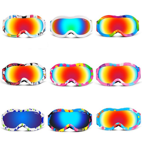 

children snowboard ski goggles anti-fog snow outdoor hiking eyes protect glasses new