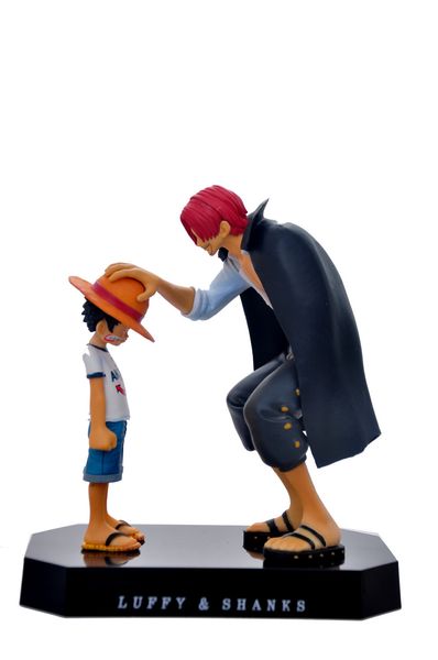 

18cm one piece big size monkey d. luffy shanks action figures anime pvc brinquedos collection figures toys t200118