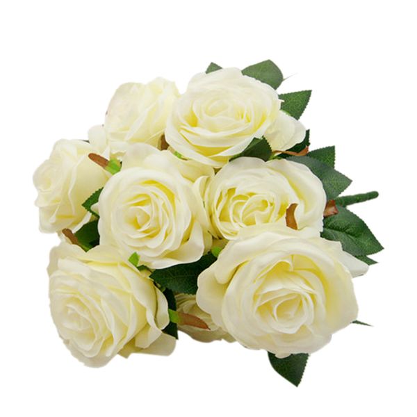 

9 heads artificial rose flower simulation bouquet floral decor