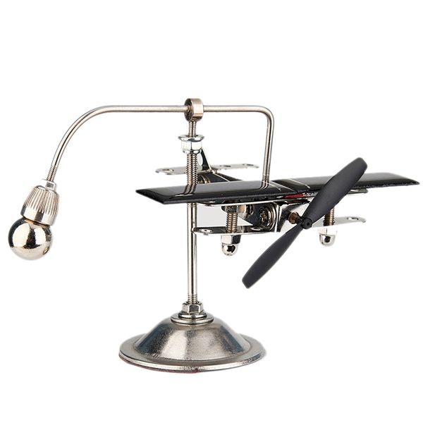 Freeshipping Solar Plane Aircraft Balancing Toy Preto Propeller Kinetic Art Balance Toy Balancing descompressiva Ciência