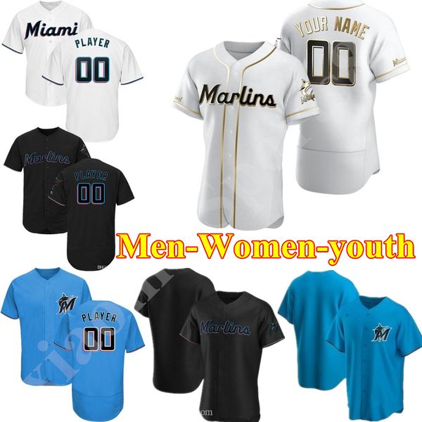 

men's women's youth starlin castro baseball jerseys brian anderson jorge alfaro garrett cooper curtis granderson neil walker 2020, Blue;black