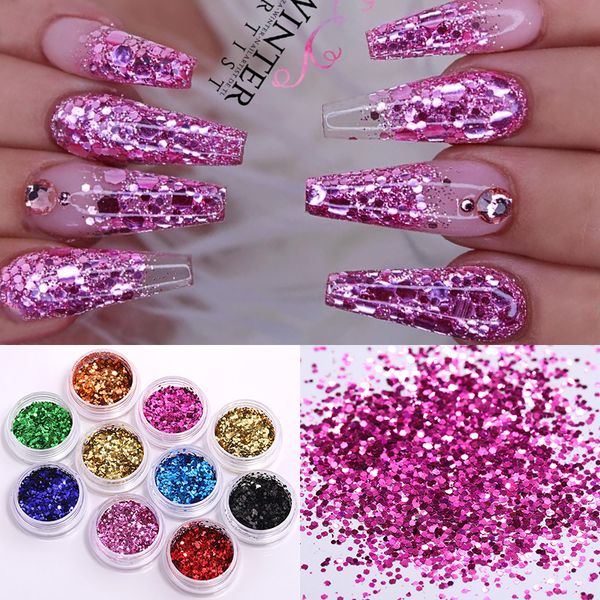 

24 boxs/set holographics nail glitter powder colorful shinning nail sequins pigment dust power art decoration diy design, Silver;gold